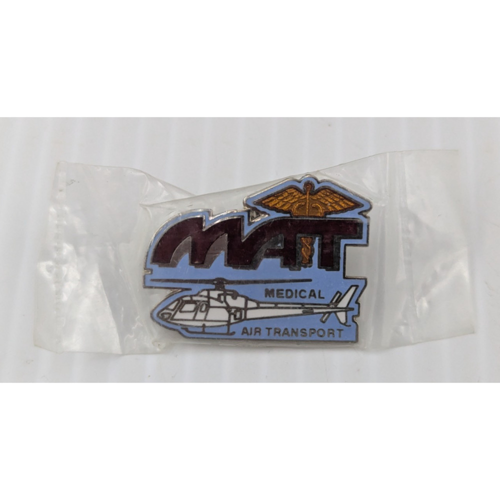Air Transport MAT Care Team Rescue Medical Helicopter Pin Pinback